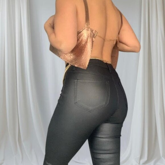 Metal Copper Crop Top - Picture 7 of 7